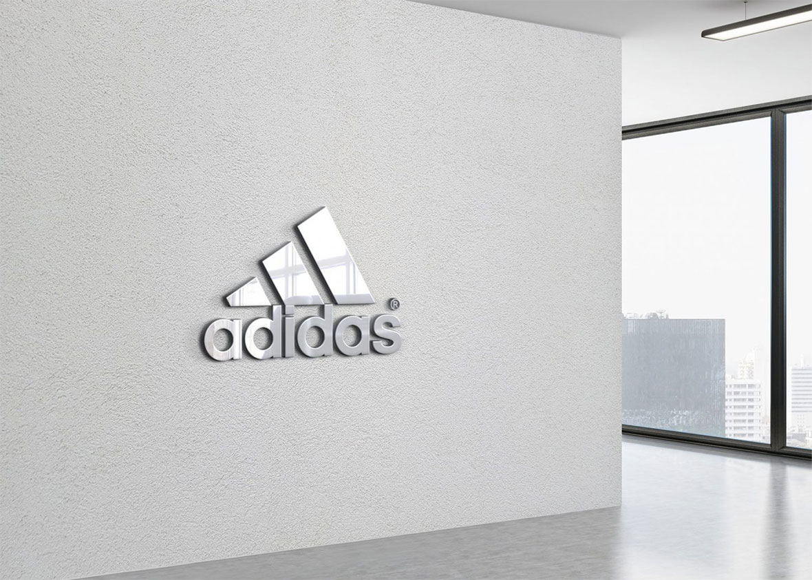 3D Office Wall PSD Logo Mockup