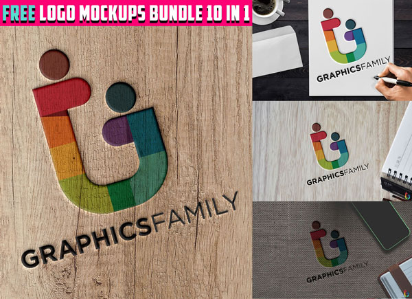 Logo MockUps Bundle 10 In 1 Free