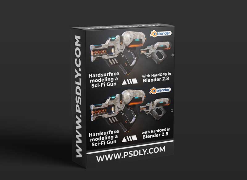 Artstation – Hardsurface modeling a Sci-Fi Gun with HardOPS in Blender 2.8