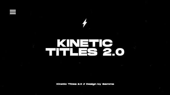 Videohive Kinetic Titles 2.0 After Effects 32583721