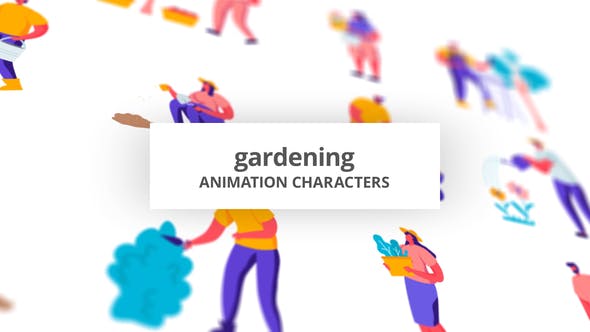 Videohive Gardening Character Set 32842647