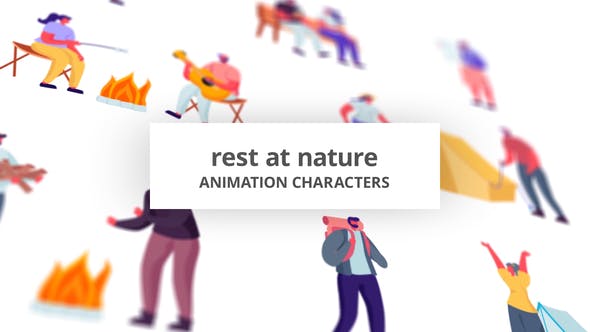 Videohive Rest at Nature Character Set 32842665