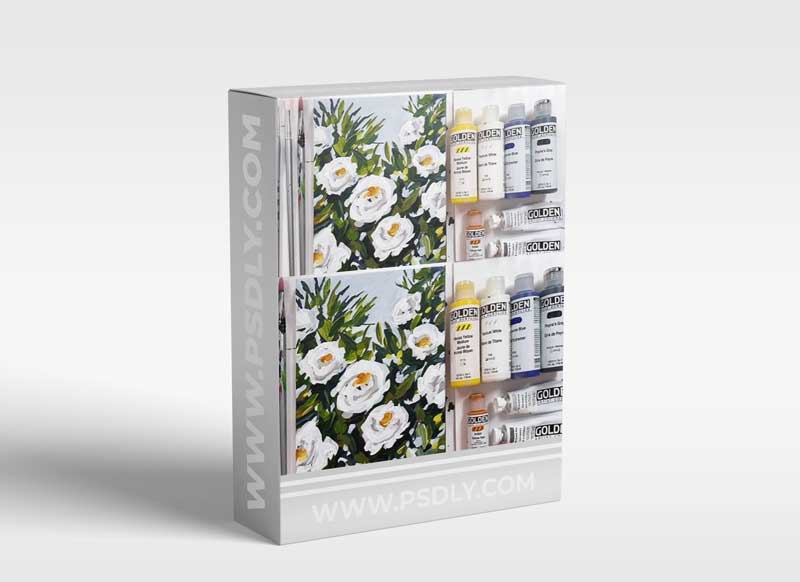 Acrylic Painting: How to Paint White Roses with Acrylic Paint Step by Step for Beginners