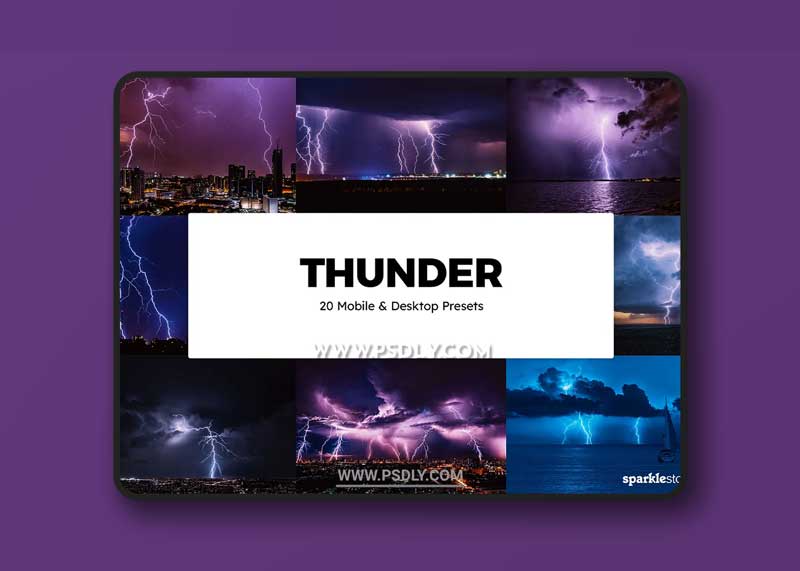 CreativeMarket - 20 Thunder Lightroom Presets & LUTs 6182677