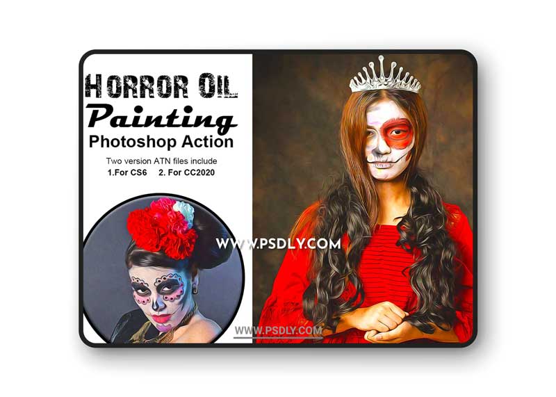 CreativeMarket - Horror Oil Painting PS Action 5279292