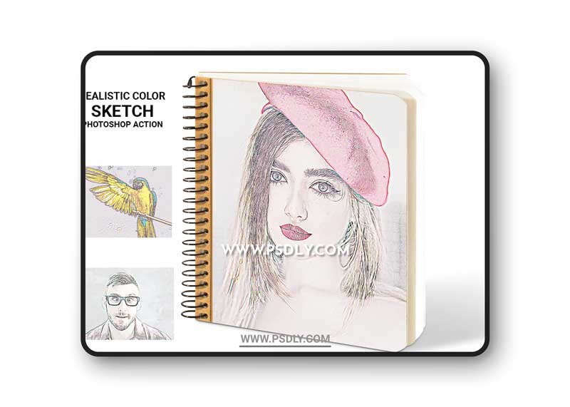 CreativeMarket - Realistic Color Sketch Ps Action 5131074