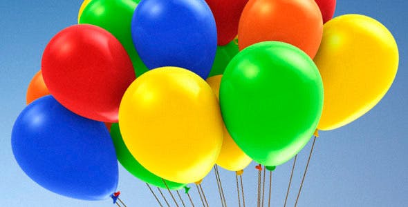Videohive Balloons With Customizable Colors 8608290