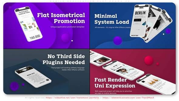 Videohive Mobile Application Flat Promo V4 32732365