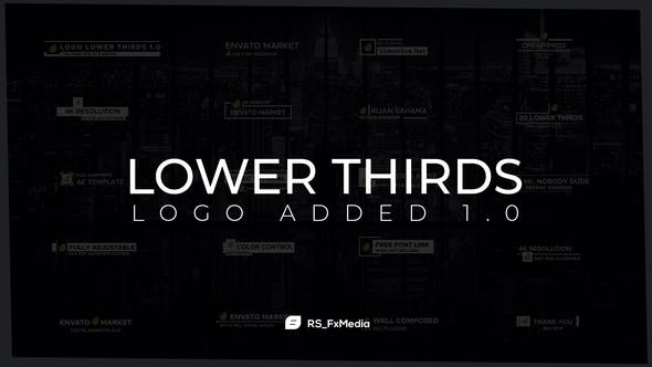 Videohive Lower Thirds Logo Added 1.0 31846818