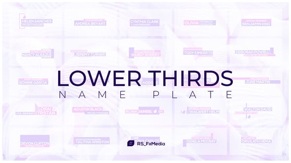 Videohive Lower Thirds Name Plate 31847016