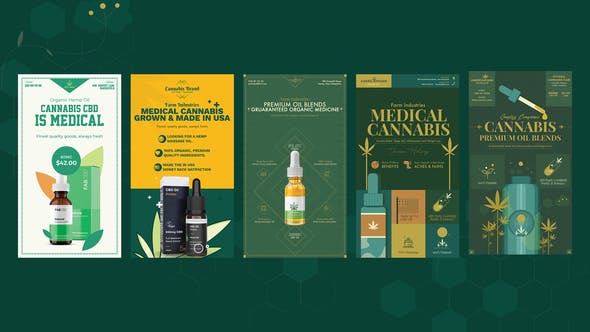 Videohive Cannabis Hemp Oil Products Instagram Sotires 32680512
