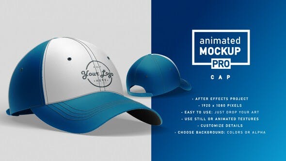 Videohive Animated Mockup PRO: Cap 32523603