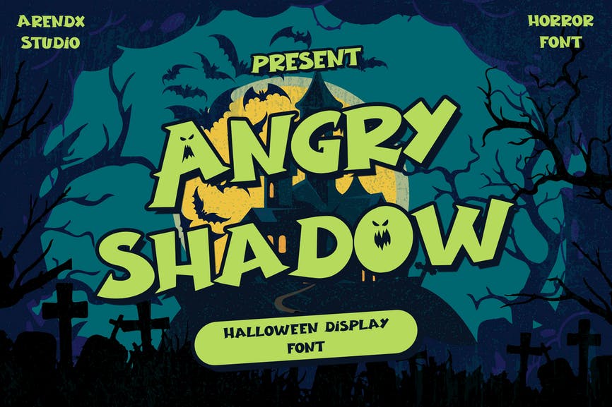 Angry Shadow - Halloween Display Font