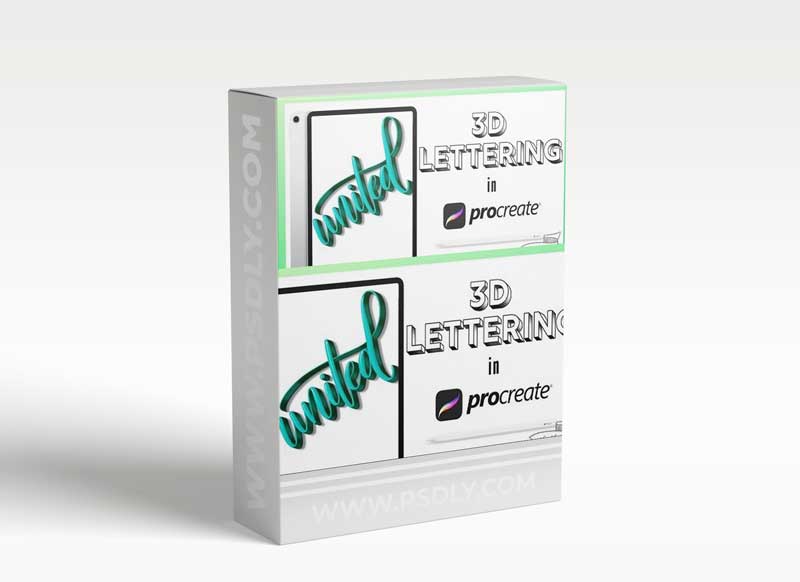 3D Lettering in Procreate