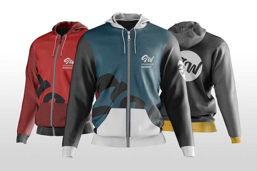 Zipper Hoodie Mockup