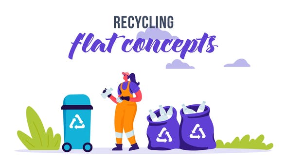 Videohive Recycling - Flat Concept 33032375