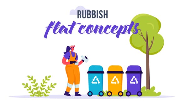 Videohive Rubbish Flat Concept 33032383