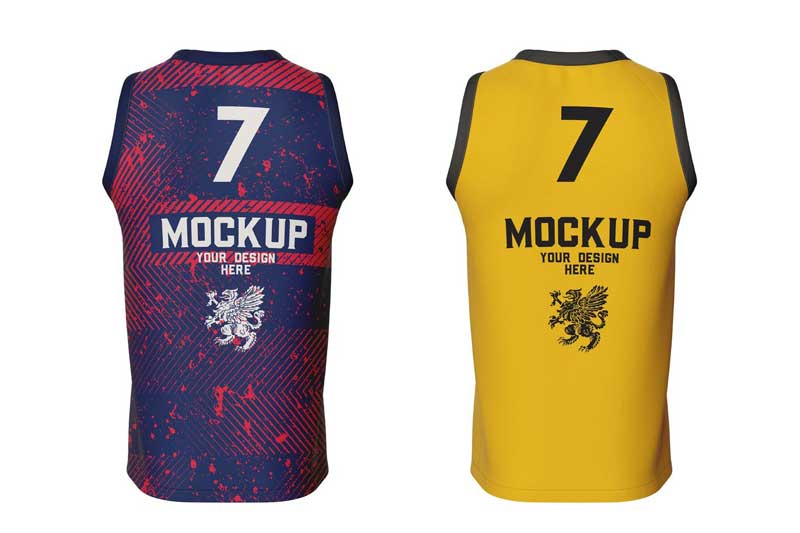 Basketball Jersey Mockup. Back Side