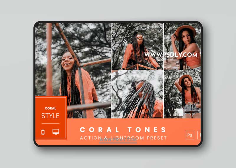 Coral Tones Action & Lightroom Preset