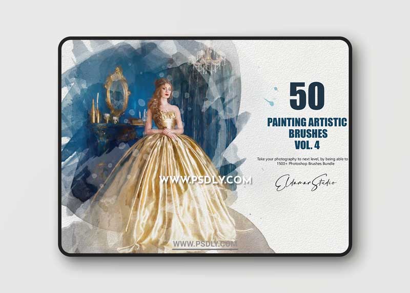 CreativeMarket - 50 Painting Artistic Brushes - Vol.4 6259358