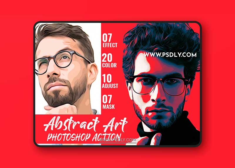 CreativeMarket - Abstract Art Photoshop Action 4878335