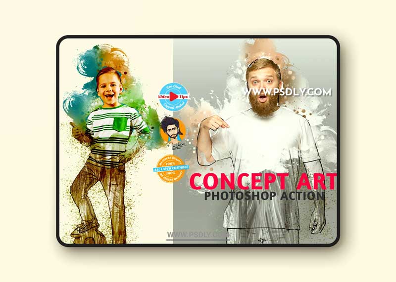 CreativeMarket - Concept Art Photoshop Action 6273516