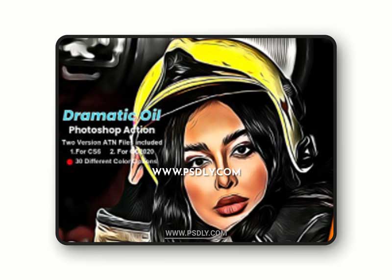 CreativeMarket - Dramatic Oil Portrait Action 5643002