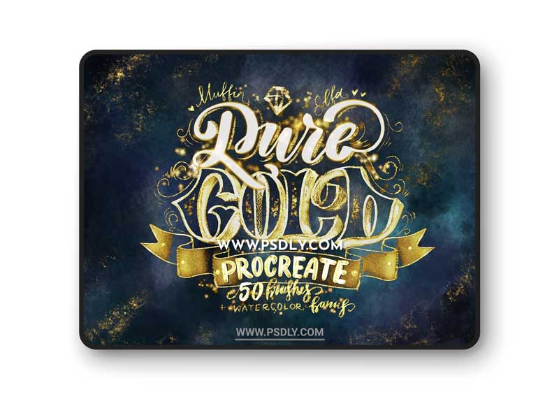 CreativeMarket - Pure Gold Procreate Brushset 5419504