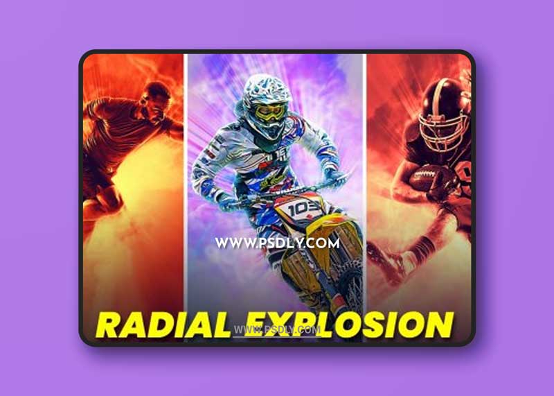 CreativeMarket - Radial Explosion Photoshop FX 6189302