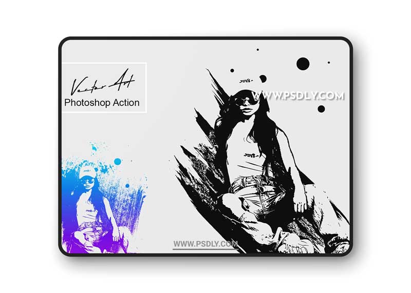 CreativeMarket - Vector Art Photoshop Action 5295274