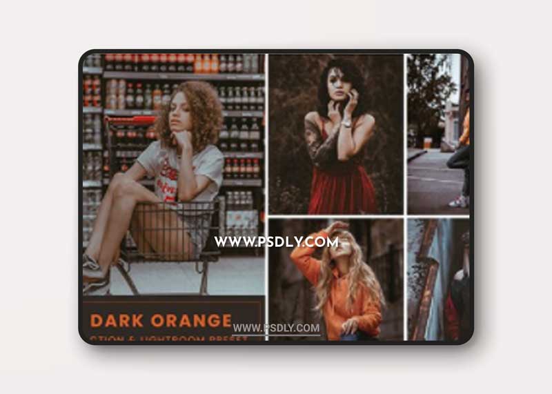 Dark Orange Action & Lightrom Presets