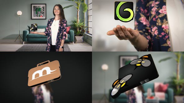 Videohive Girl with a logo 23897225