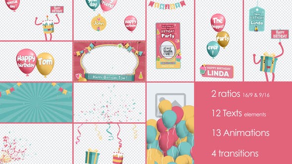 Videohive Birthday and Party Kit 32948415