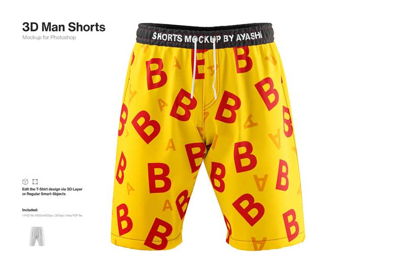 Man Shorts Mockup