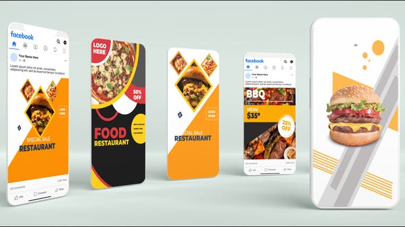 Videohive Food & Restaurant Promo Social B90 33041595