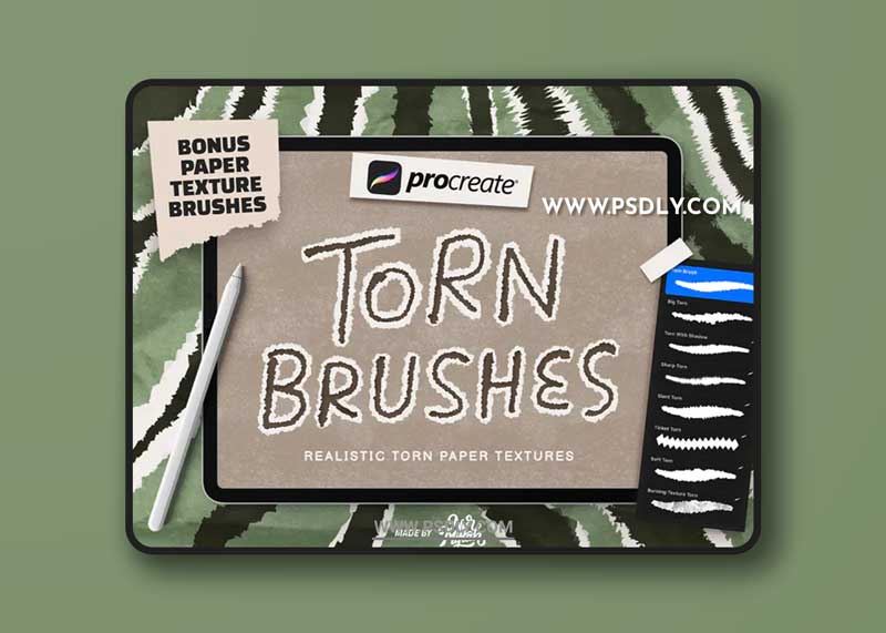 Procreate Torn Brushes 13822275