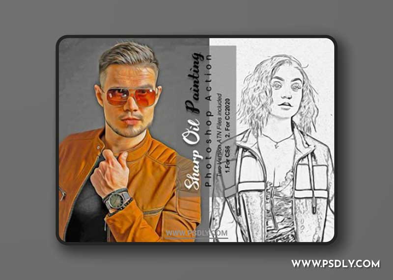 Sharp Oil Painting Action for Photoshop