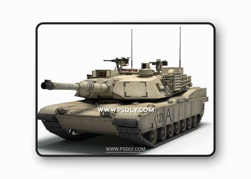 Tank M1A2 Abrams 3d model