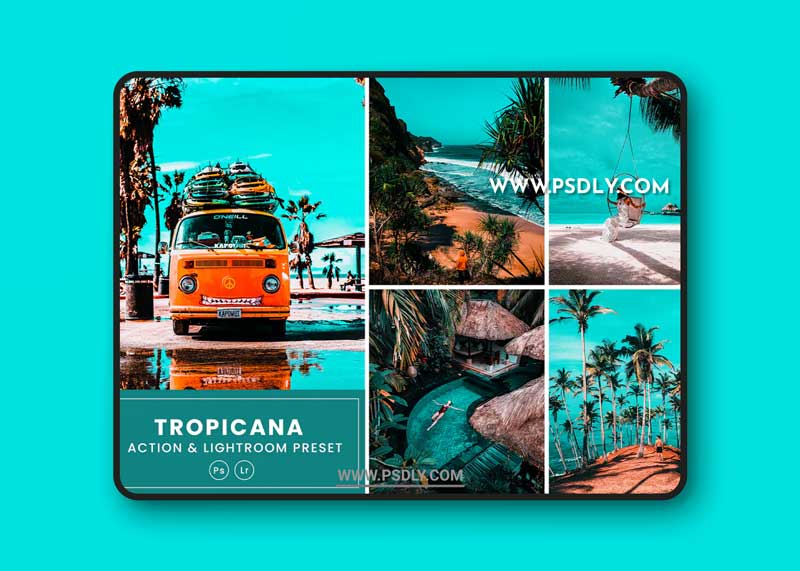 Tropicana Photoshop Action & Lightrom Presets