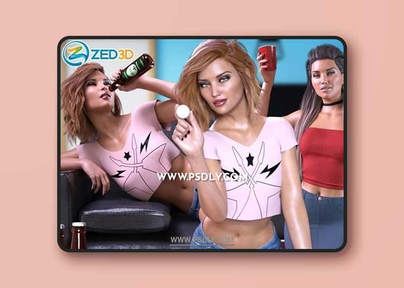 Z Drinking Games Props and Poses for Genesis 8