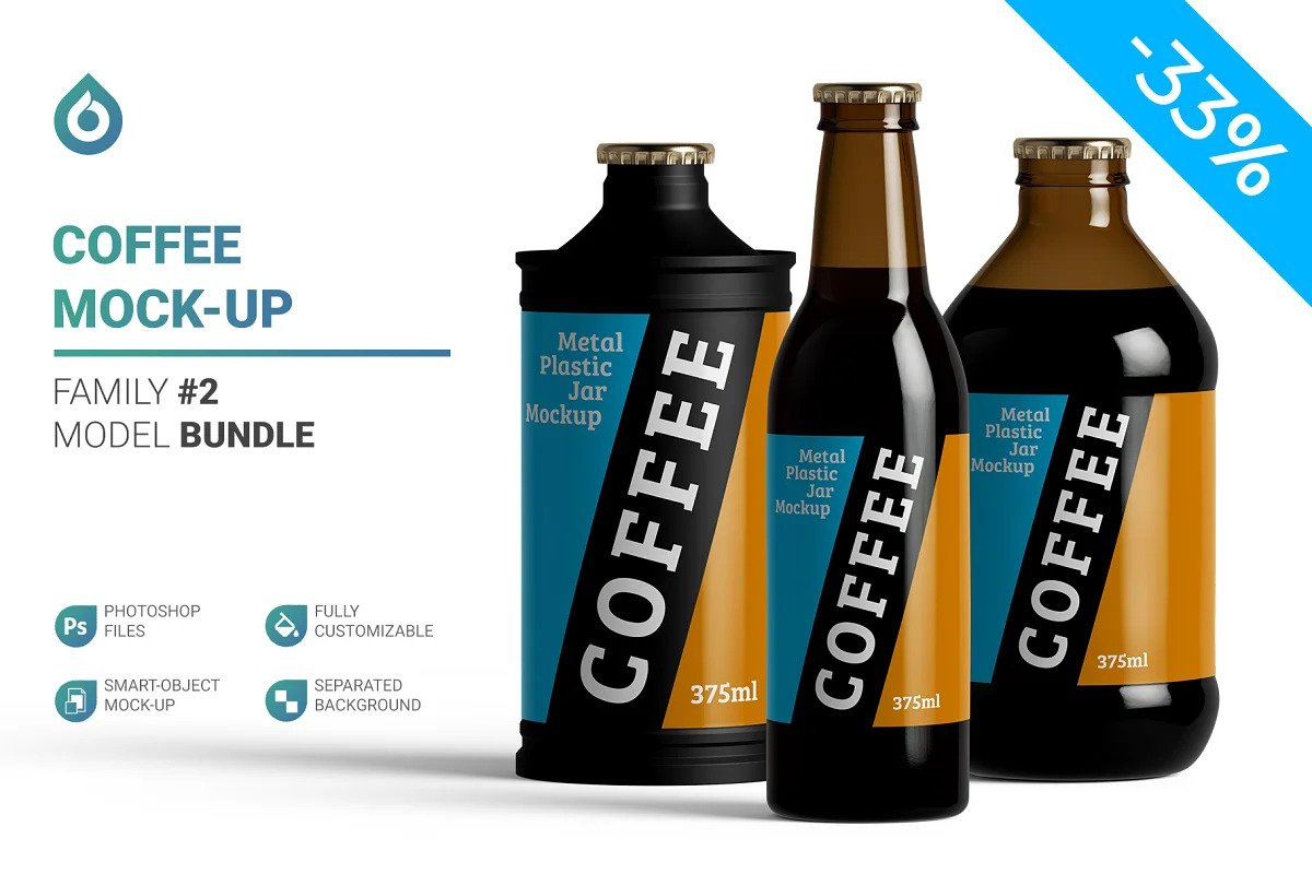 CreativeMarket - Coffee Jar Mockup 5750827