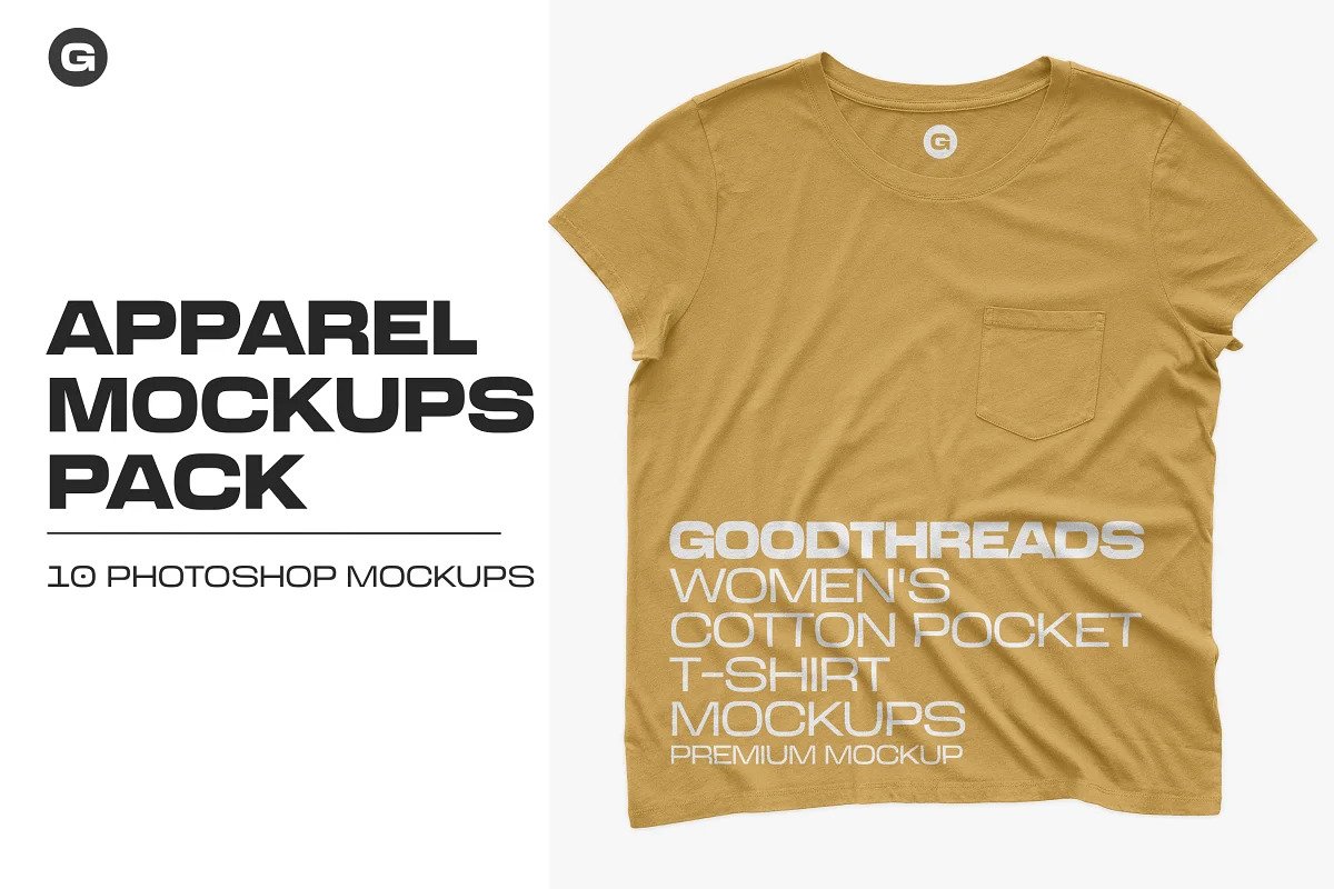 CreativeMarket - Goodthreads Women's T-Shirt Mockups 6289815