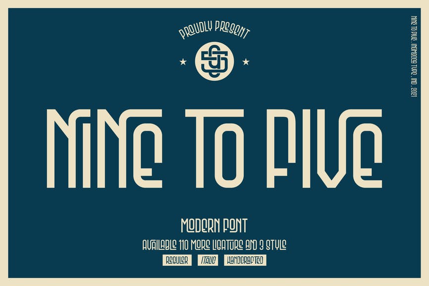 Nine to Five Font