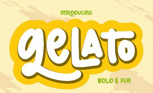 Gelato Bold & Fun Font