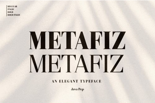 Metafiz - Elegant Bold Serif Typeface [4-Weights] Font