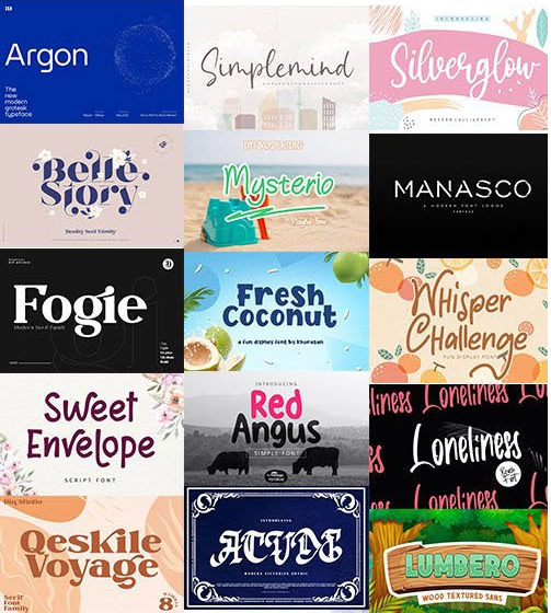 Super Fonts Pack Vol.6 [Jul/2020] - 37 Fonts