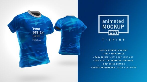 Videohive T-shirt Mockup Template Animated Mockup PRO 32910482