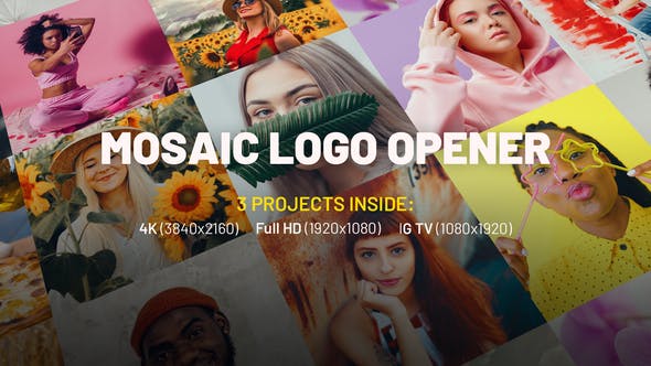 Videohive Mosaic Logo Opener 32004415