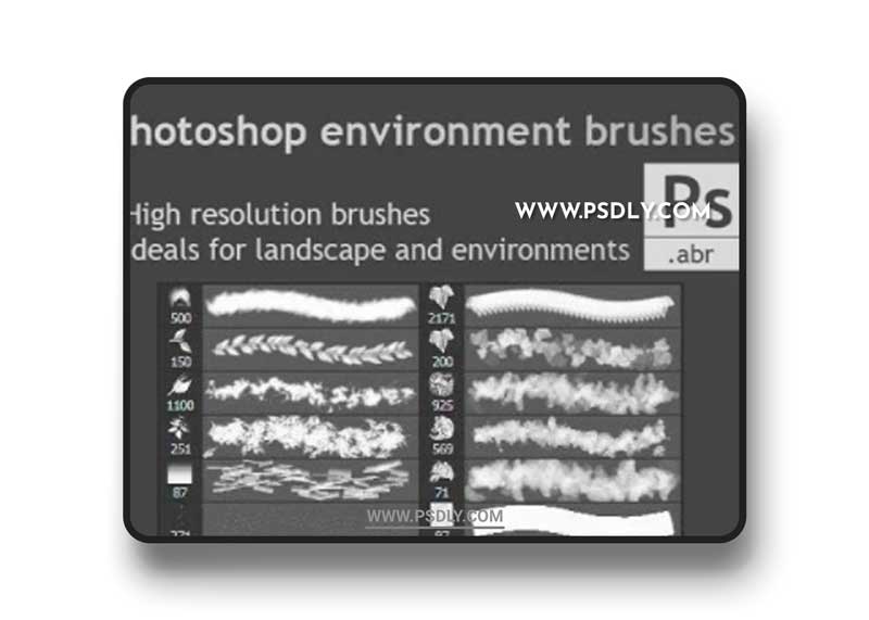 100+ Environment & Landscape Brushes for Photoshop