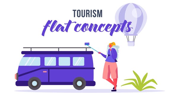 Videohive Tourism - Flat Concept 33544819